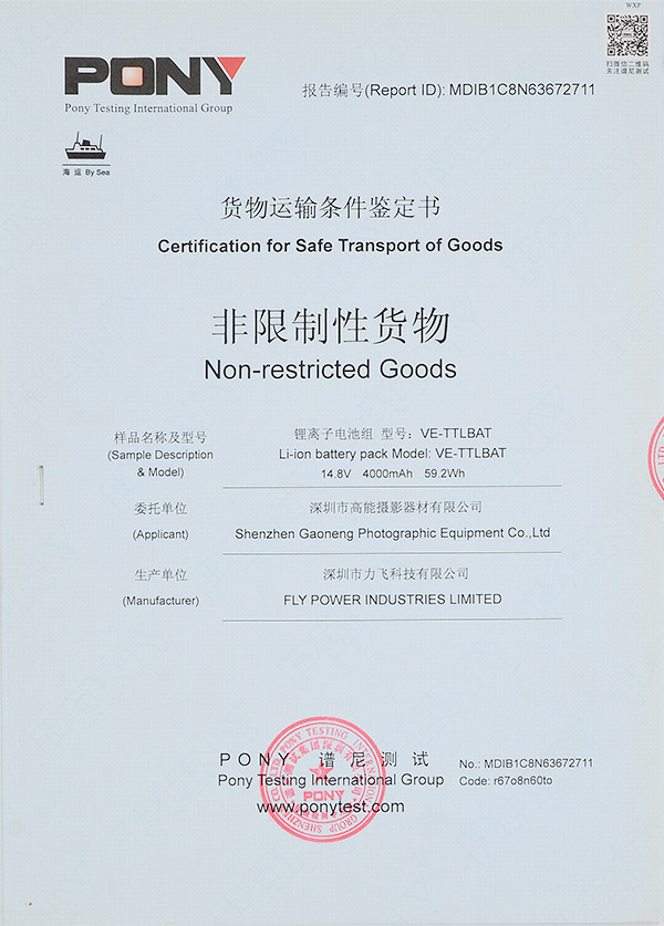Identification of the conditions of carriage of goods